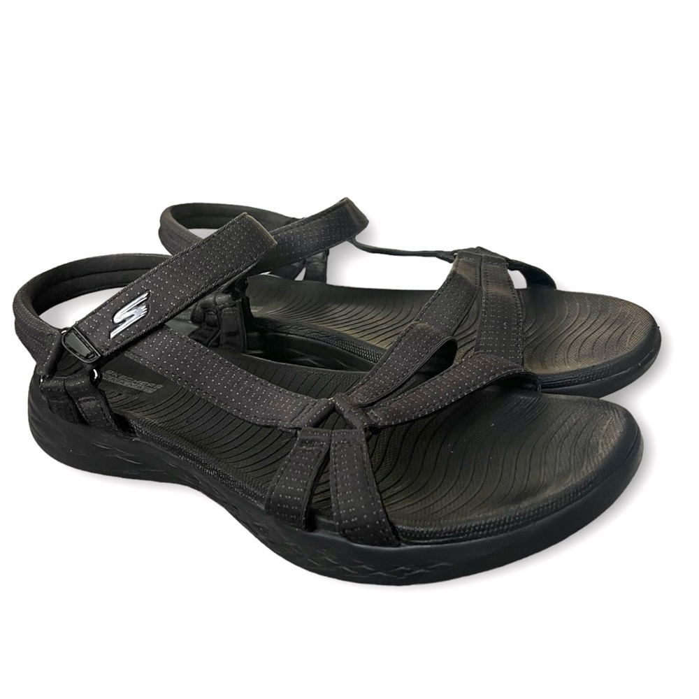 SOLD*********Skechers On the GO 600 Brilliancy Sandals Size 10 Black SN 15316 - Picture 9 of 16